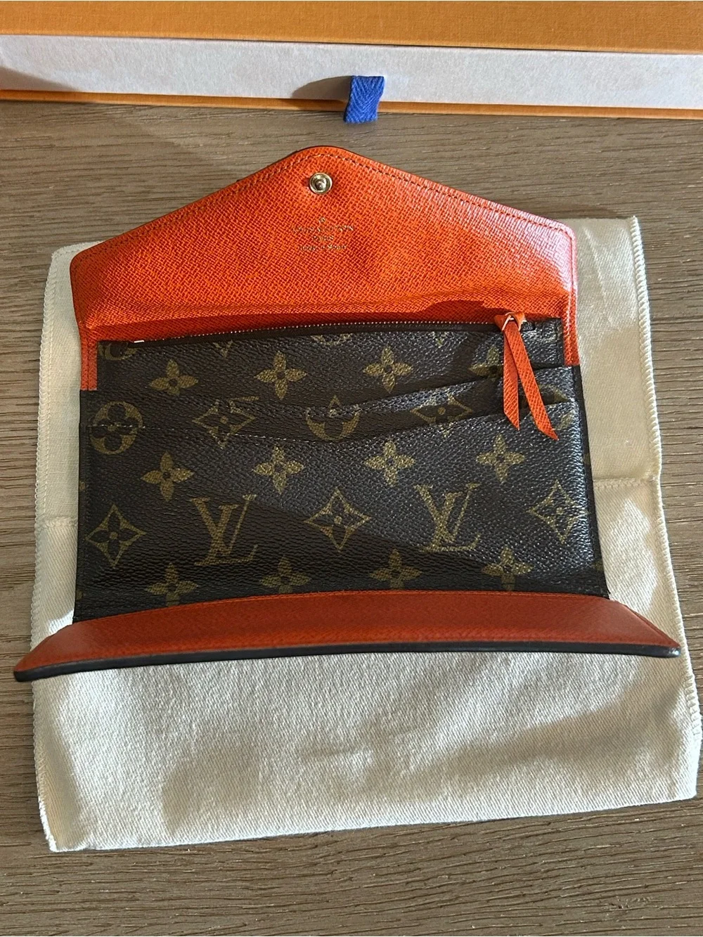100% Authentic Louis Vuitton Monogram Canvas Josephine Wallet